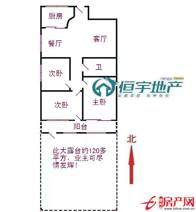 问天三期；带一个露天阳台