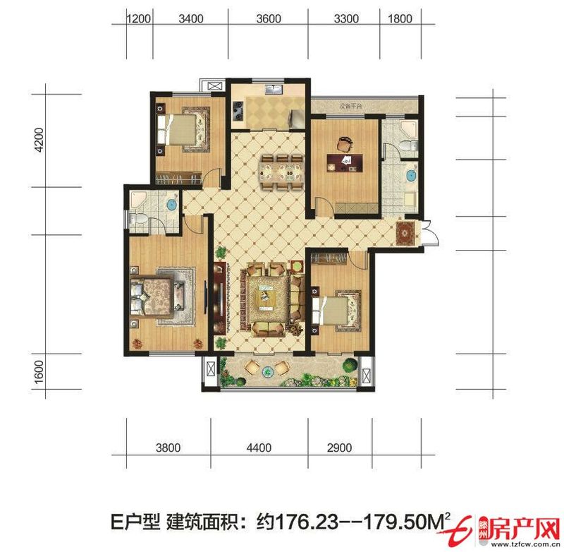 三盛星尚城四室两厅两卫南北通透，南北双阳台，两室一厅朝阳