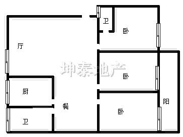 亿丰花园三室两厅，三室向阳，通暖有储