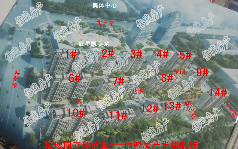 玫瑰园毛坯房，小区最前排，无遮挡