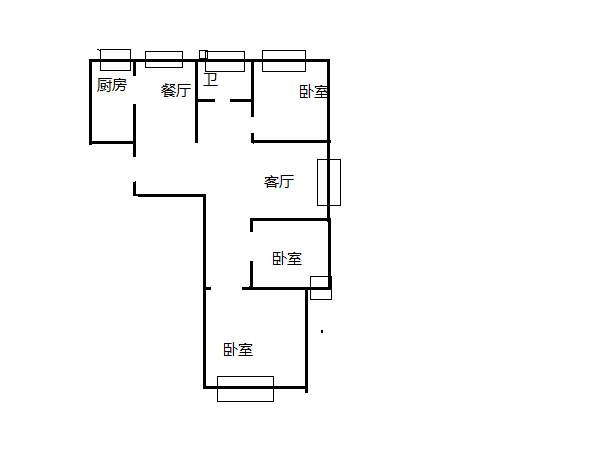 金河湾回迁房，前排东户，南北通透，采光好