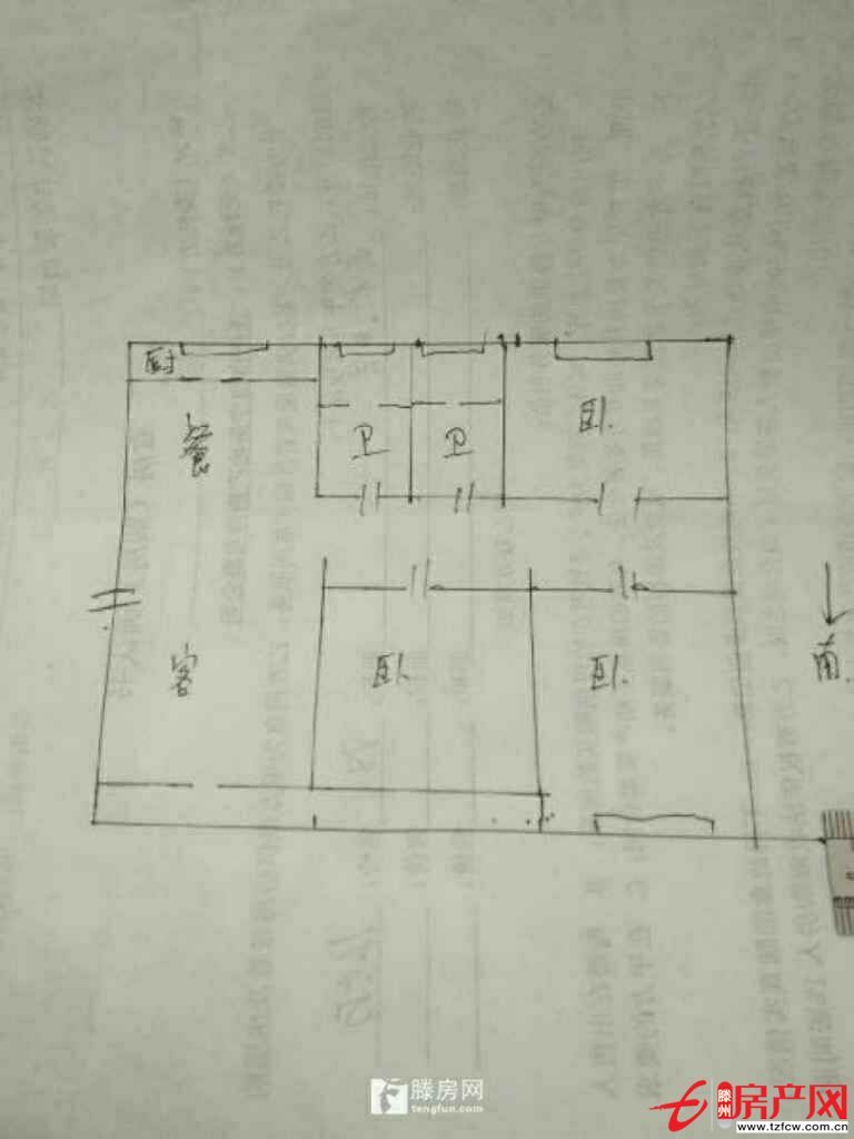 滕北学区房，金叶花园，好户型好楼层，三室两厅两卫，送车库