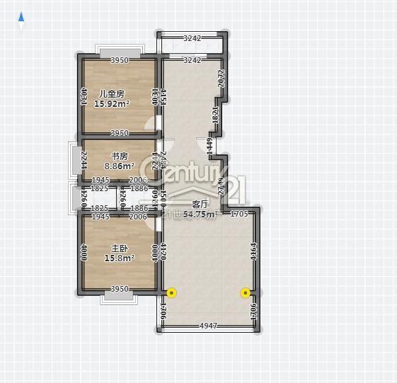 问天一区 精装修3室2厅1卫120m2123万元